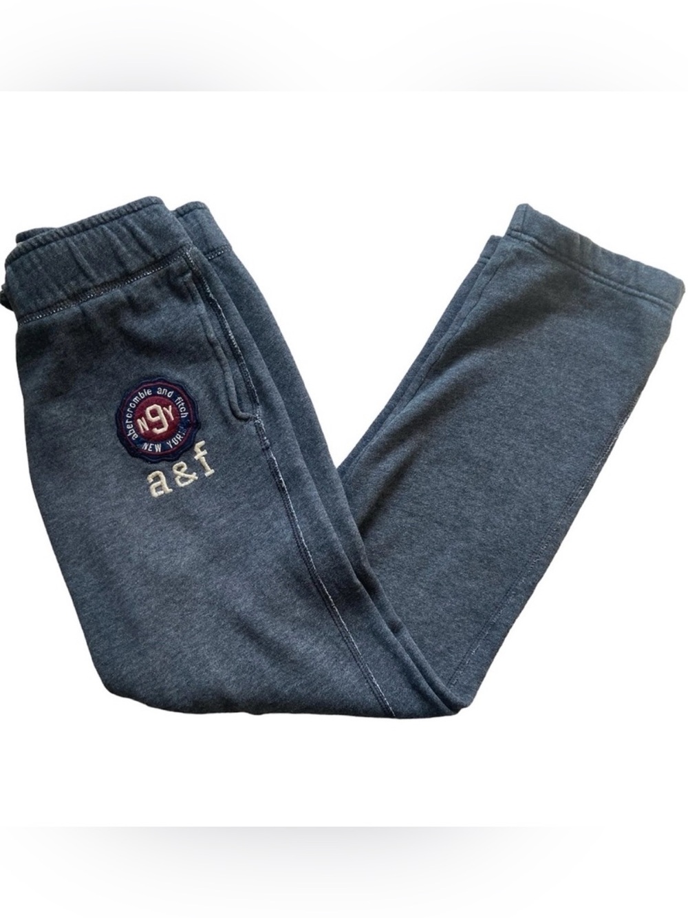 Abercrombie Kids Gray Sweatpant Pockets Cozy Cotton Poly Drawstring Waist Medium